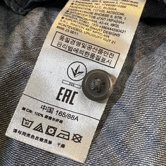 Chambray [GAP] 1/2 Button Down Mini Dress | NWT Blue Jean + Pockets | Small - Picture 12 of 16